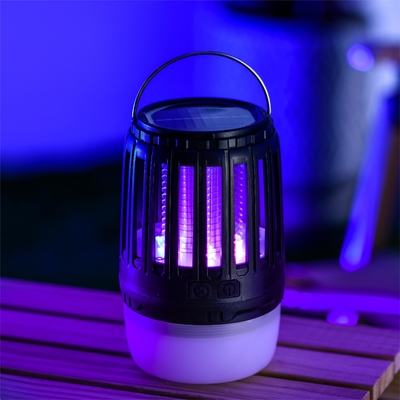 良い価格 21-35個 IPX4 防水 夜明かり UV395 バグザッパー 充電可能な蚊殺しランプ 太陽光パネル付き オンライン